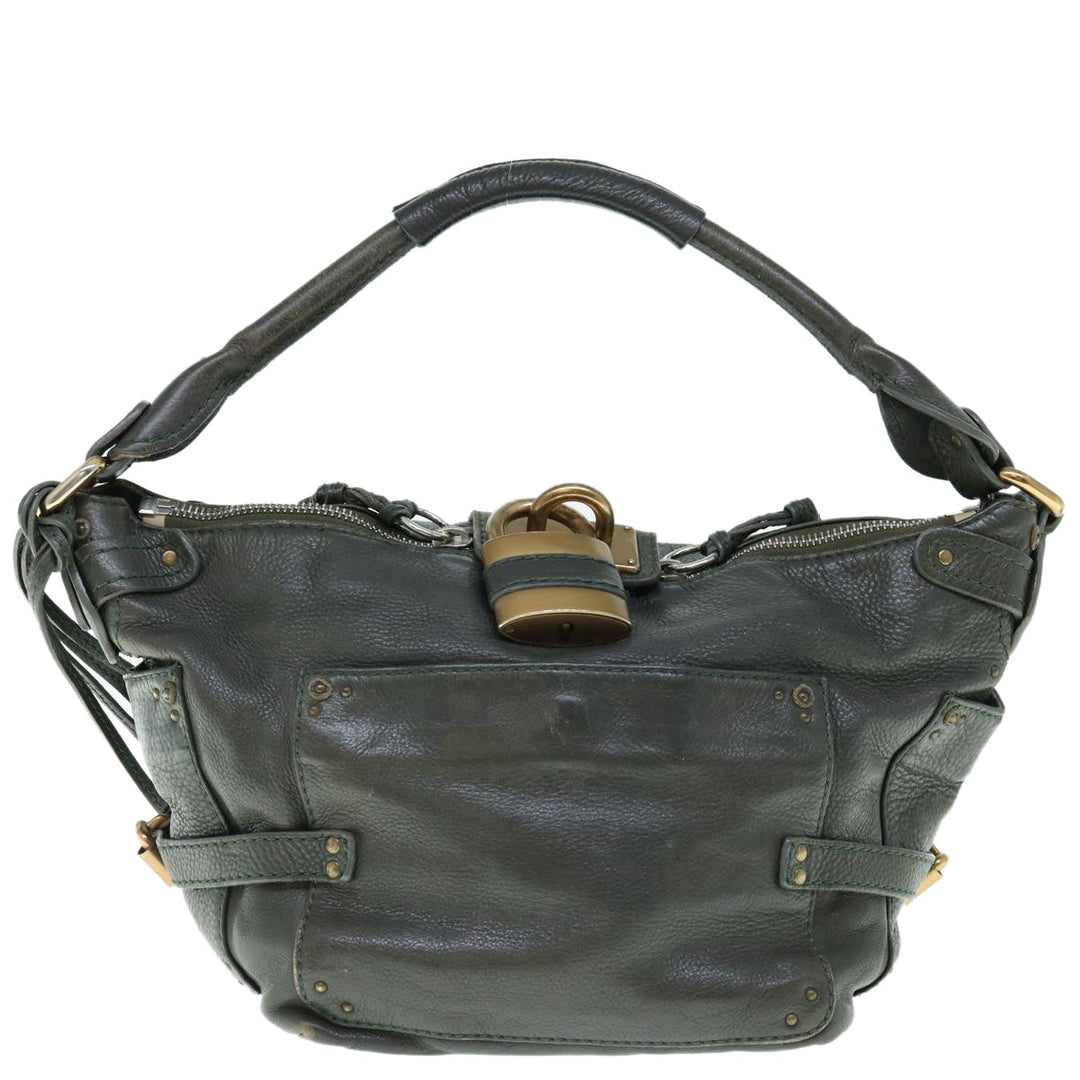 Chloe Paddington Shoulder Bag Leather Khaki 64123