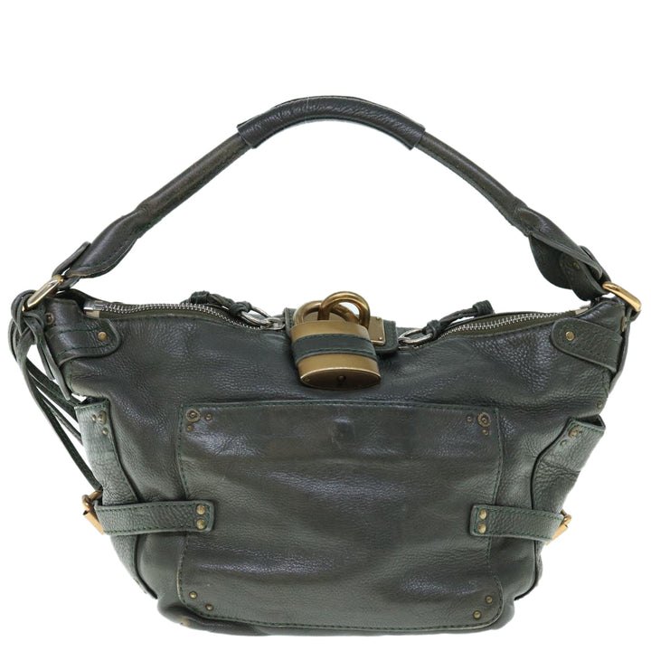 Chloe Paddington Shoulder Bag Leather Khaki 64123