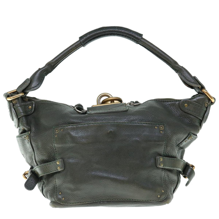 Chloe Paddington Shoulder Bag Leather Khaki 64123