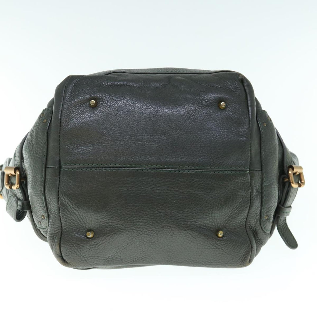 Chloe Paddington Shoulder Bag Leather Khaki 64123