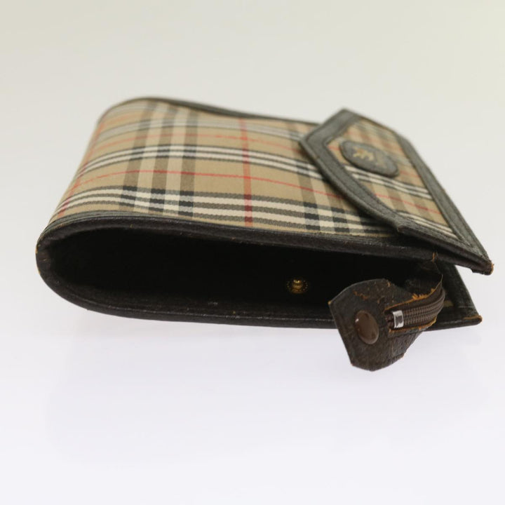 BURBERRYSs Nova Check Clutch Bag Nylon Canvas Beige Auth 64215
