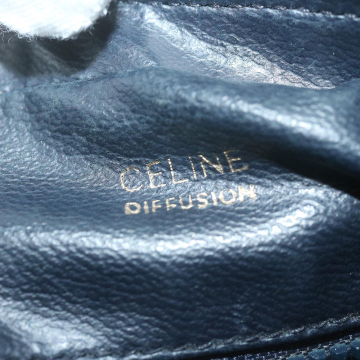 Celine Macadam Canvas Shoulder Bag Black Brown Auth 64224