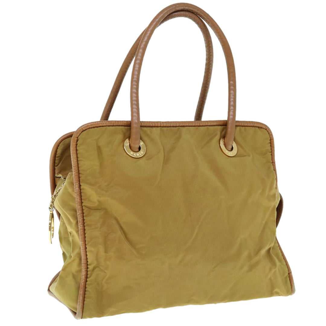 Celine Hand Bag Nylon Khaki Auth 64274