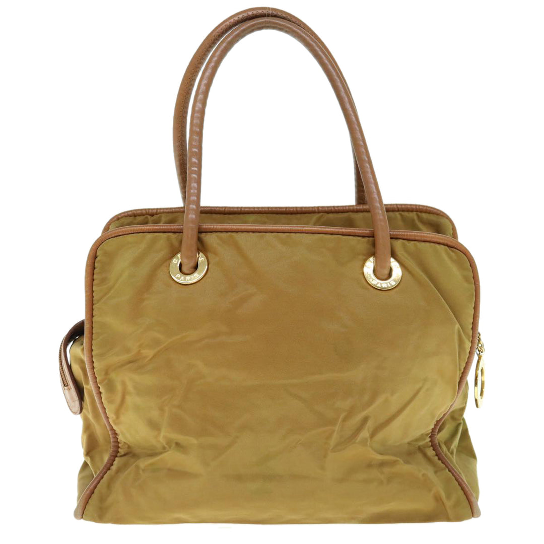 Celine Hand Bag Nylon Khaki Auth 64274