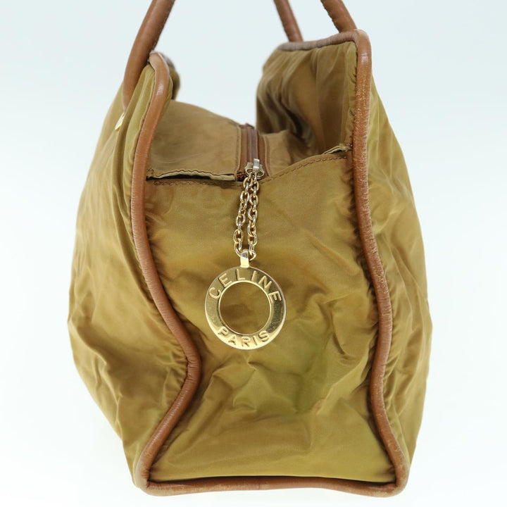 Celine Hand Bag Nylon Khaki Auth 64274
