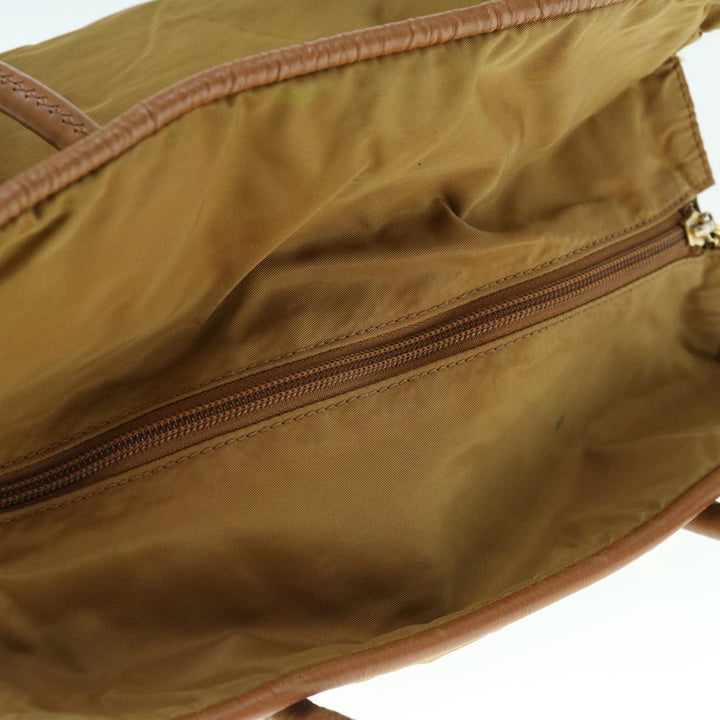 Celine Hand Bag Nylon Khaki Auth 64274