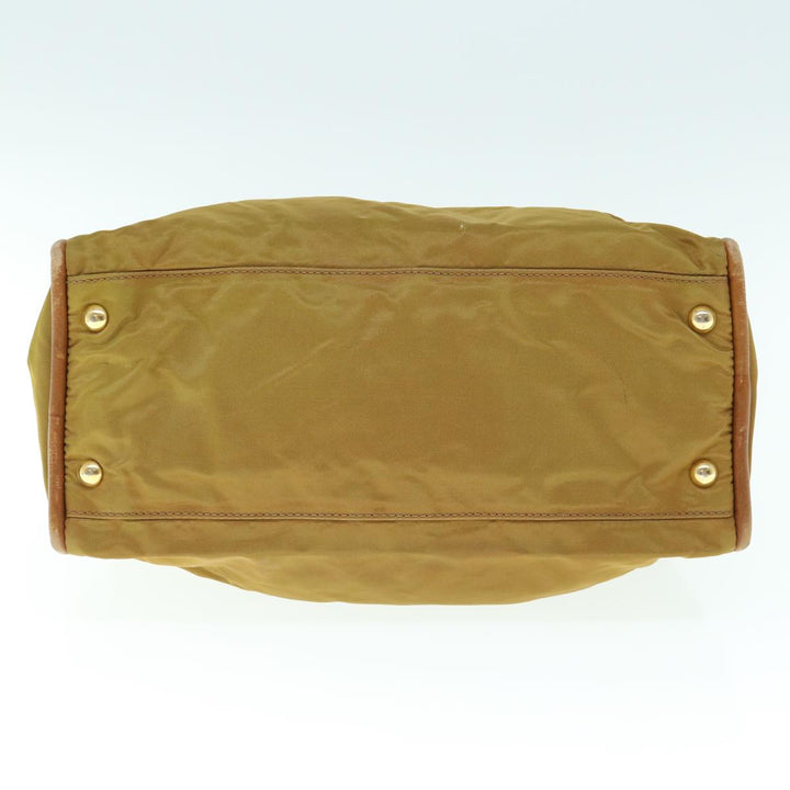 Celine Hand Bag Nylon Khaki Auth 64274