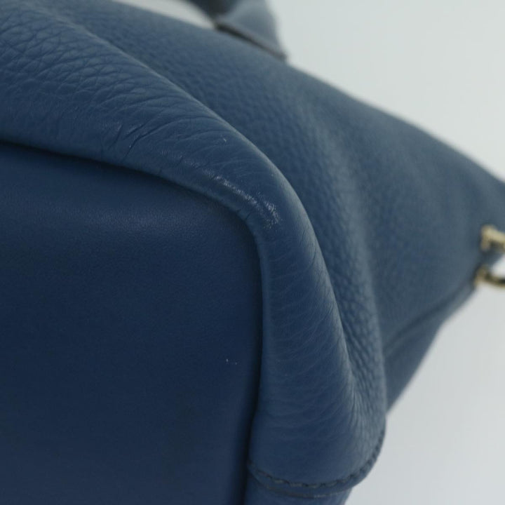 Chloe Bailey Hand Bag Leather 2way Blue 01155765 9 64347