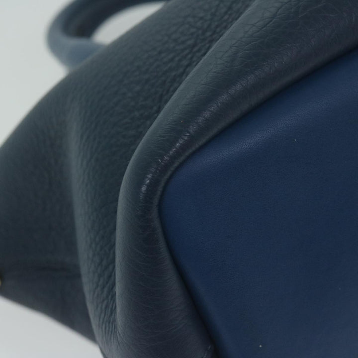 Chloe Bailey Hand Bag Leather 2way Blue 01155765 9 64347