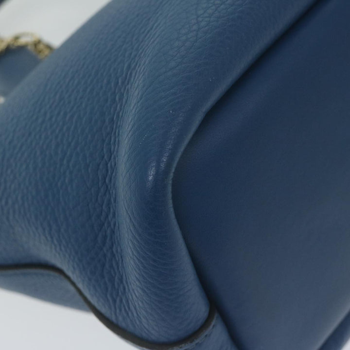 Chloe Bailey Hand Bag Leather 2way Blue 01155765 9 64347