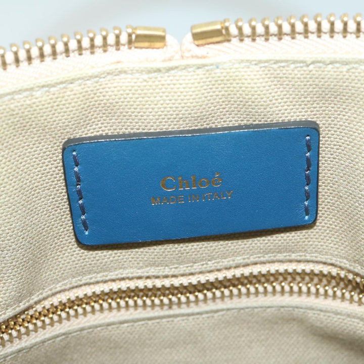 Chloe Bailey Hand Bag Leather 2way Blue 01155765 9 64347