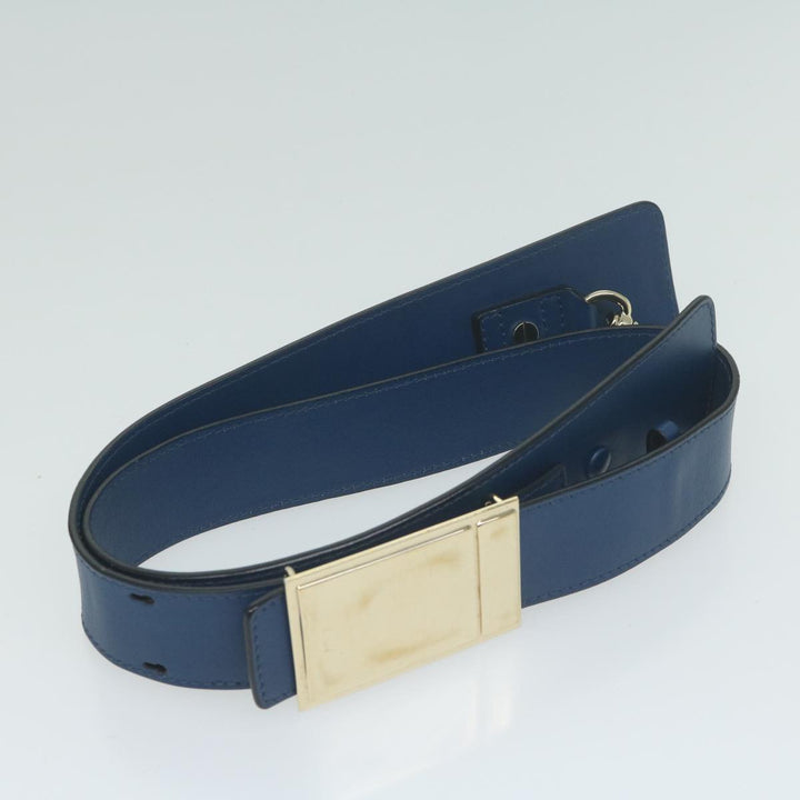 Chloe Bailey Hand Bag Leather 2way Blue 01155765 9 64347