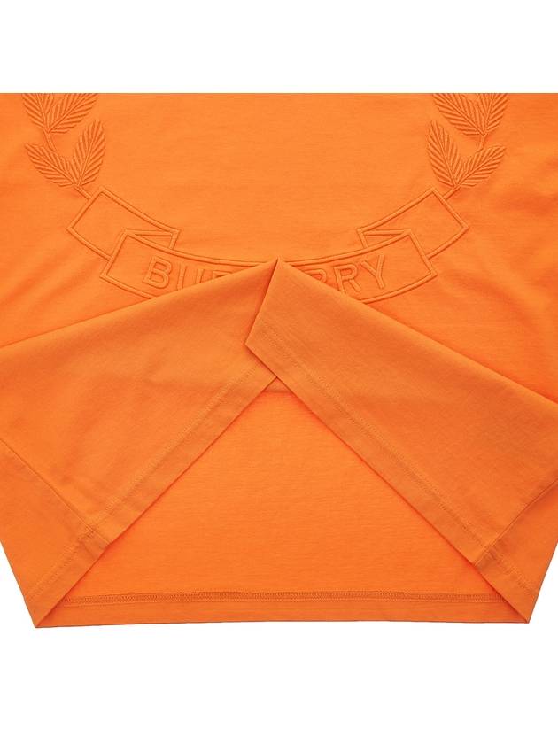 Burberry Embroidered Logo Short Sleeve T-Shirt Orange