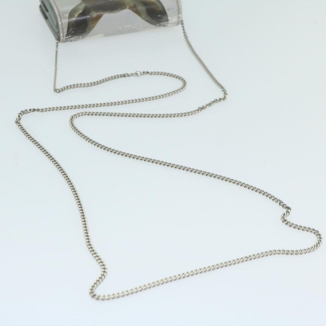 Burberry Chain Wallet Patent leather Gray Auth 64515