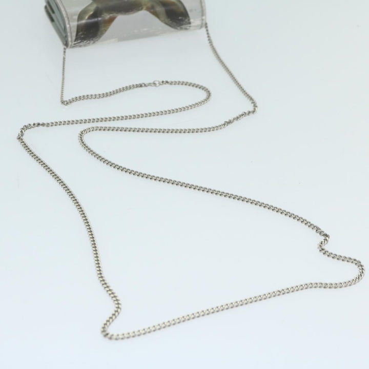 Burberry Chain Wallet Patent leather Gray Auth 64515