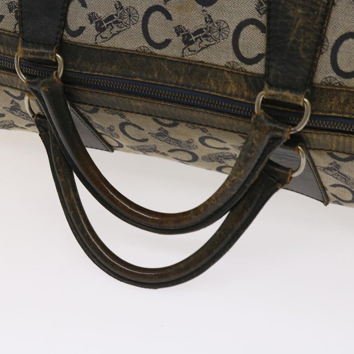 Celine C Macadam Canvas Boston Bag Navy Auth 64655