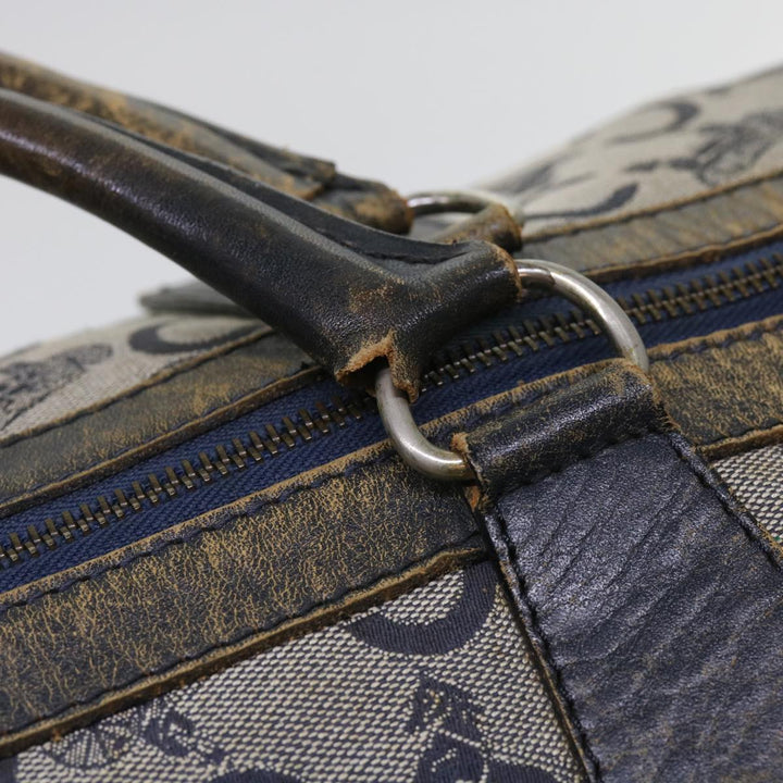 Celine C Macadam Canvas Boston Bag Navy Auth 64655