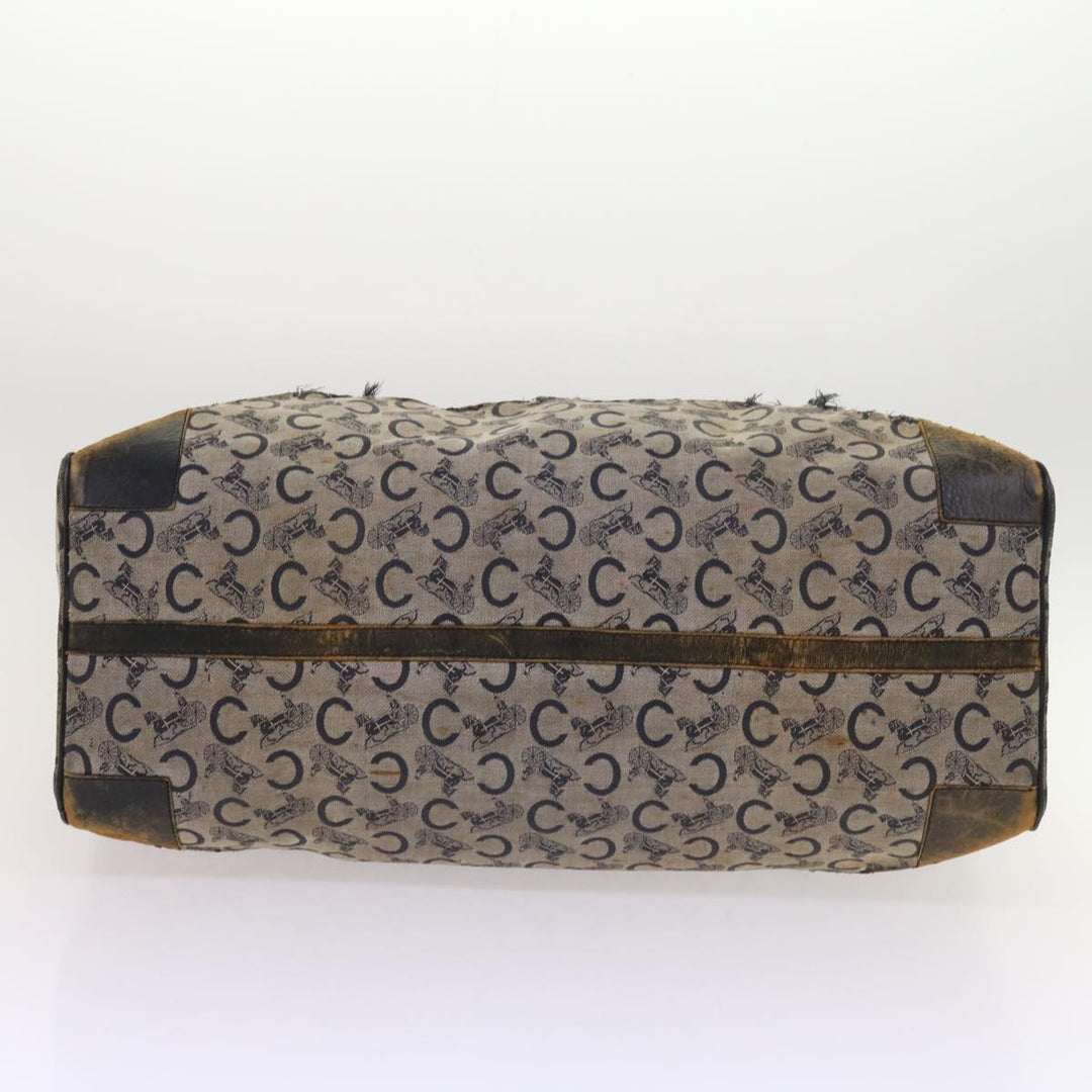 Celine C Macadam Canvas Boston Bag Navy Auth 64655