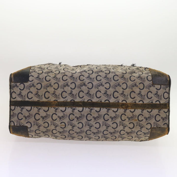Celine C Macadam Canvas Boston Bag Navy Auth 64655