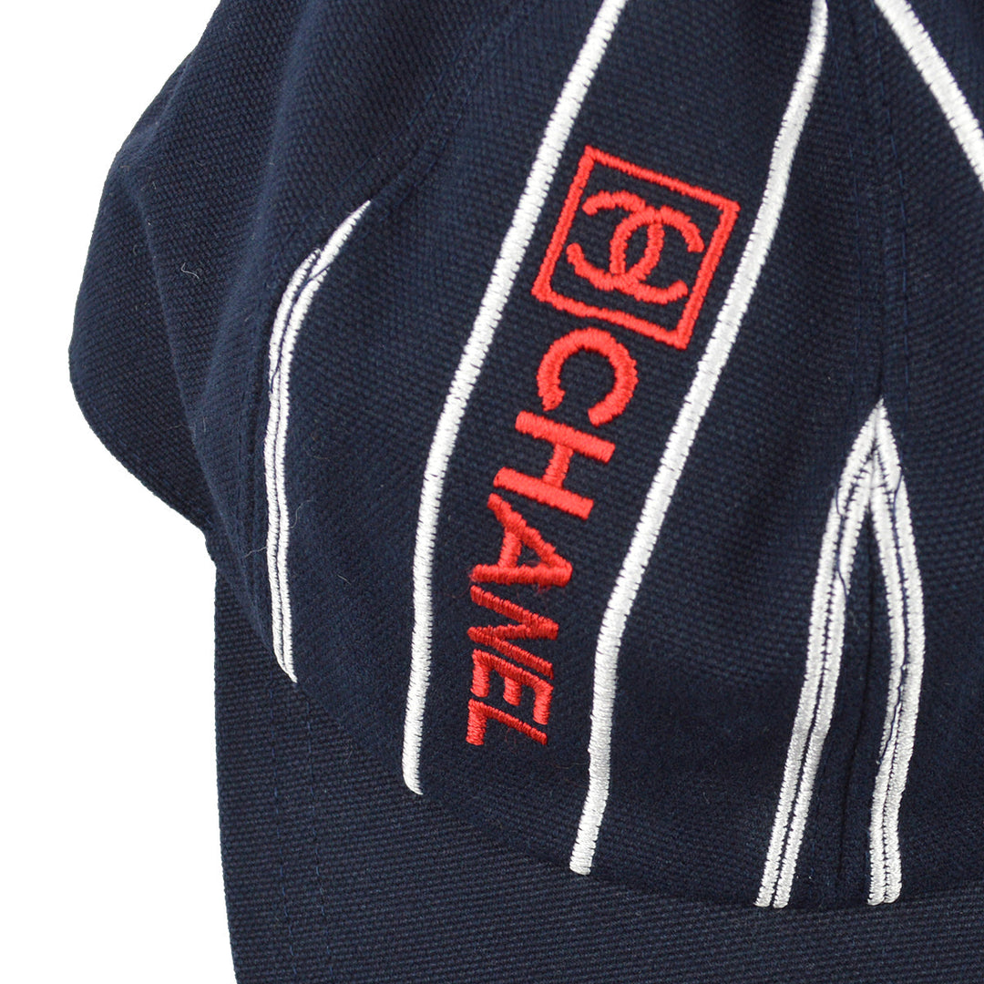 Top Quality Chanel Navy Sport Line Cap Hat #M Small New