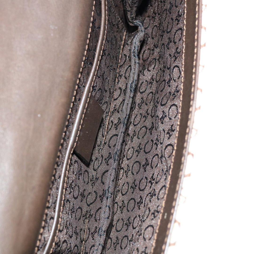 Celine C Macadam Canvas Shoulder Bag Beige Brown  64803