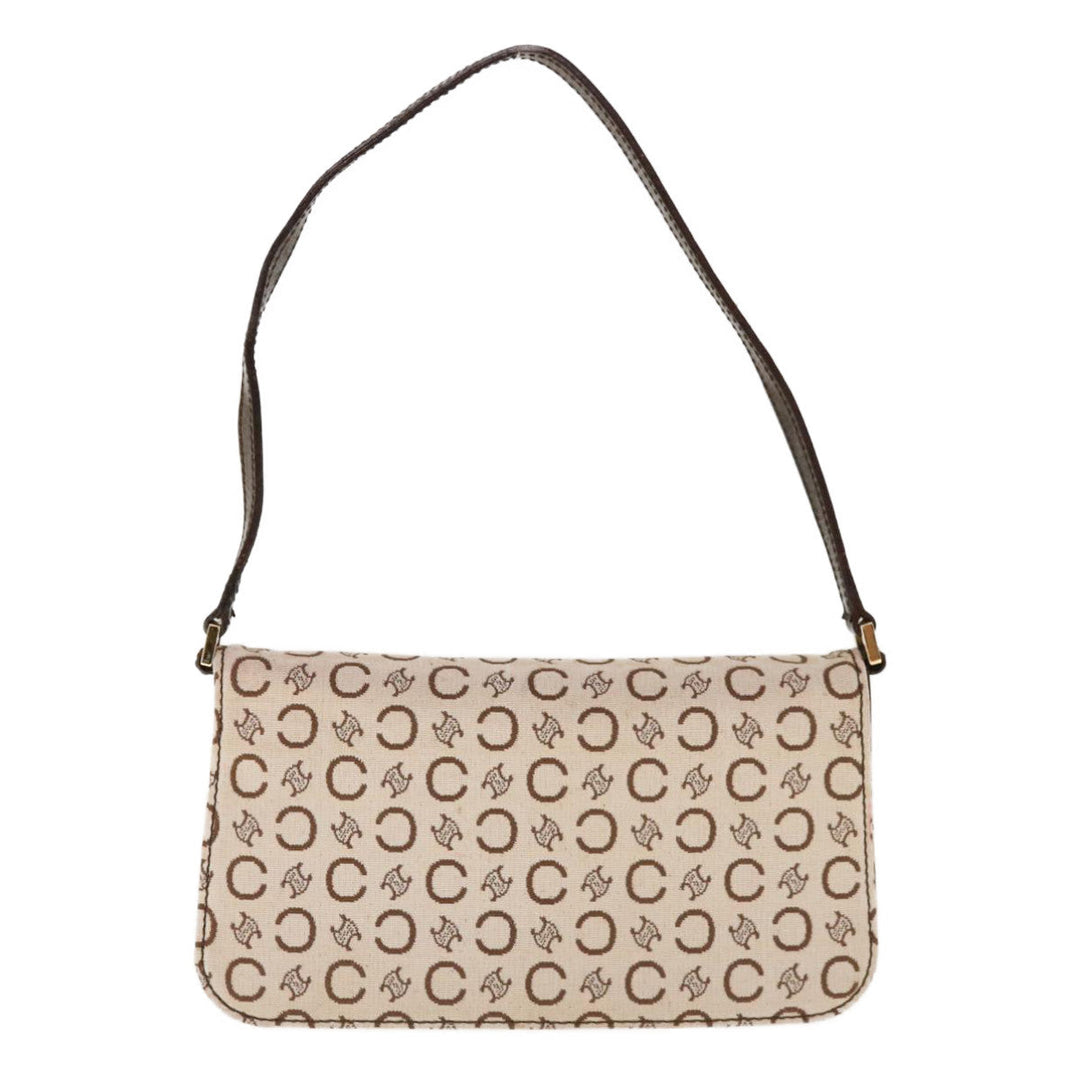 Celine C Macadam Canvas Shoulder Bag Beige Brown  64803