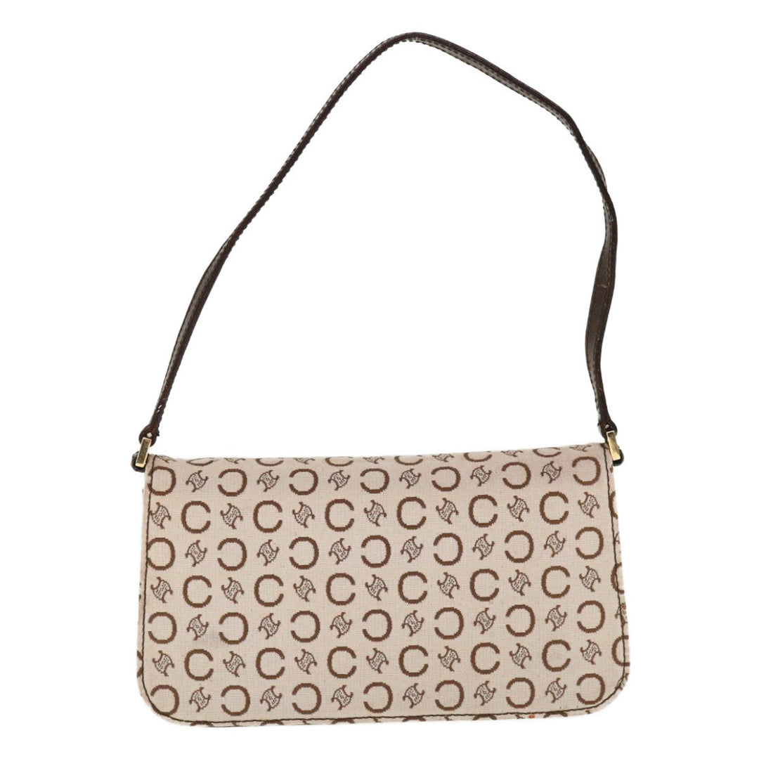 Celine C Macadam Canvas Shoulder Bag Beige Brown  64803