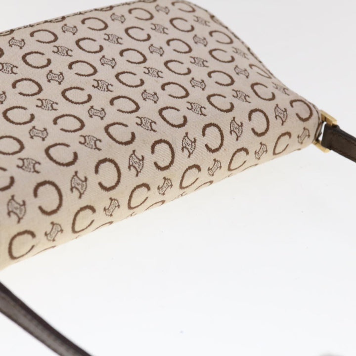 Celine C Macadam Canvas Shoulder Bag Beige Brown  64803