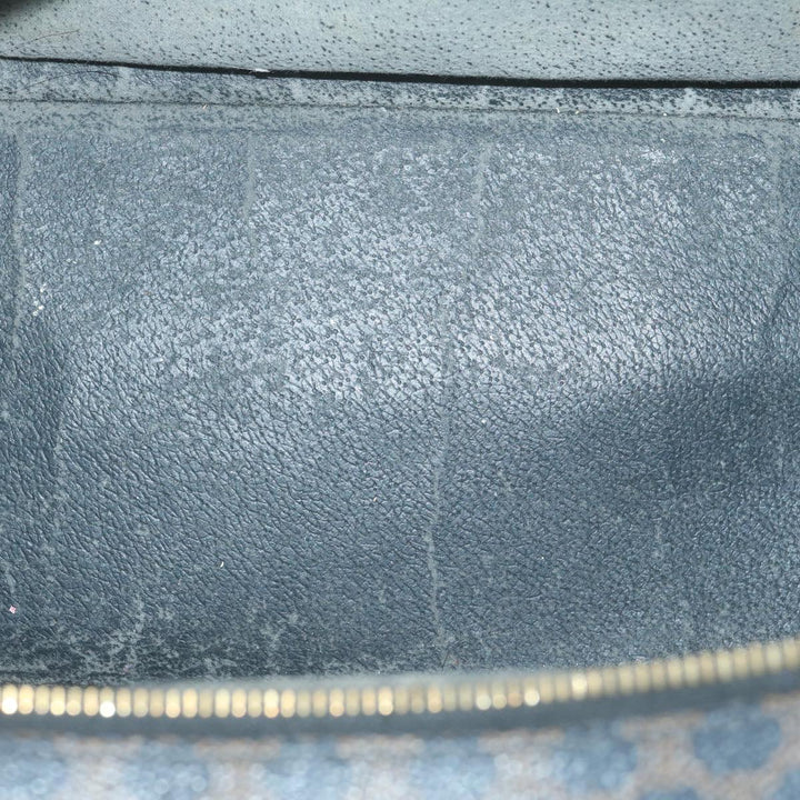 Celine Macadam Canvas Hand Bag PVC Brown Black Auth 64827