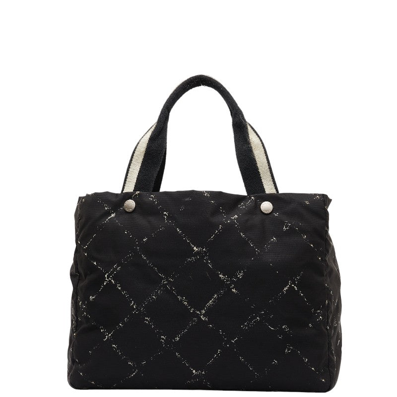 Top Quality Chanel  Travel Line Handbag Tote Bag Black Nylon Canvas  Chanel