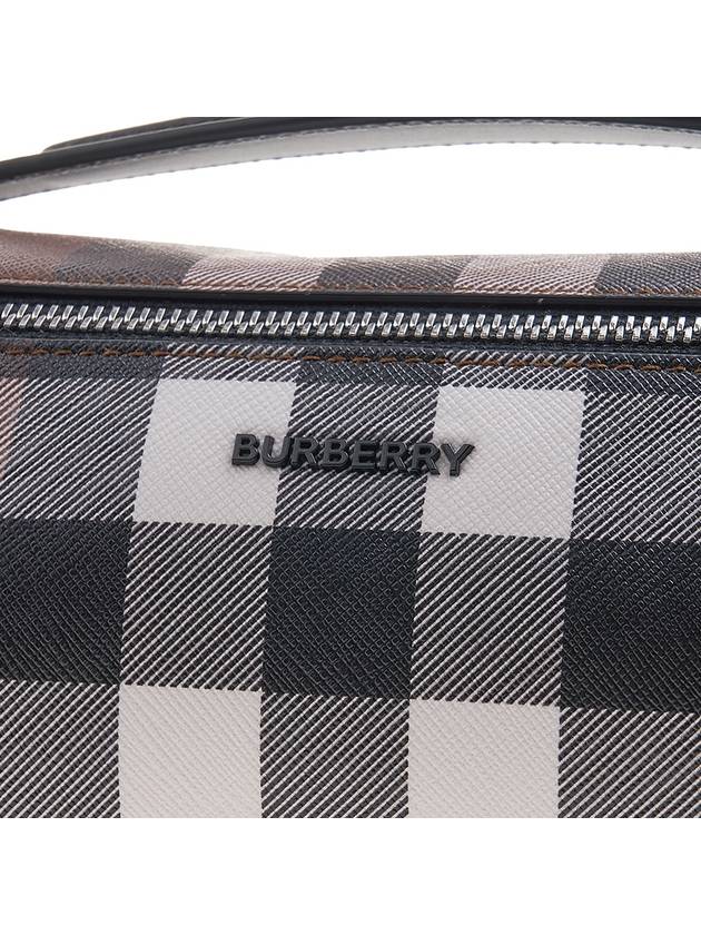 Burberry Sound Check Print Leather Cross Bag Dark Birch Brown