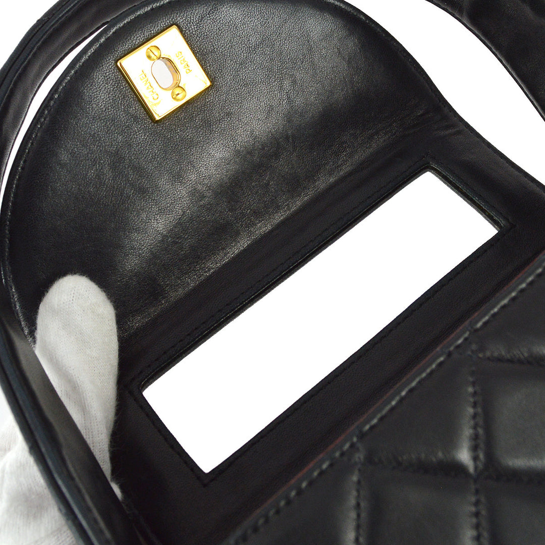 Top Quality Chanel 1991-1997 Black Lambskin Handbag
