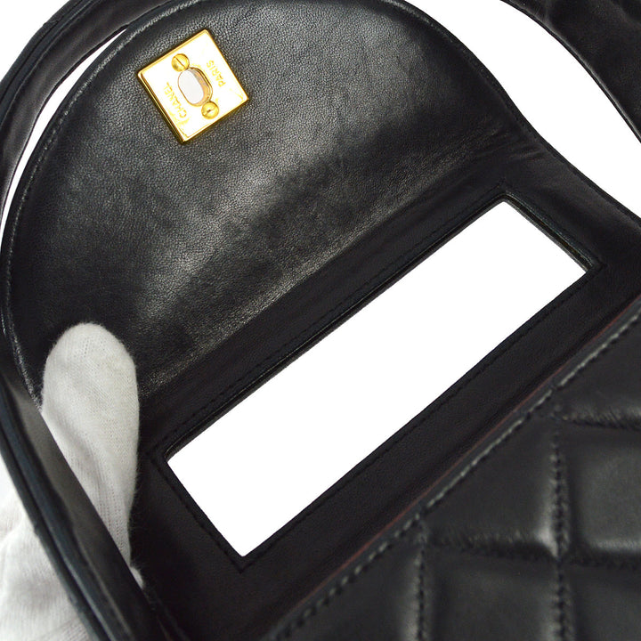 Top Quality Chanel 1991-1997 Black Lambskin Handbag