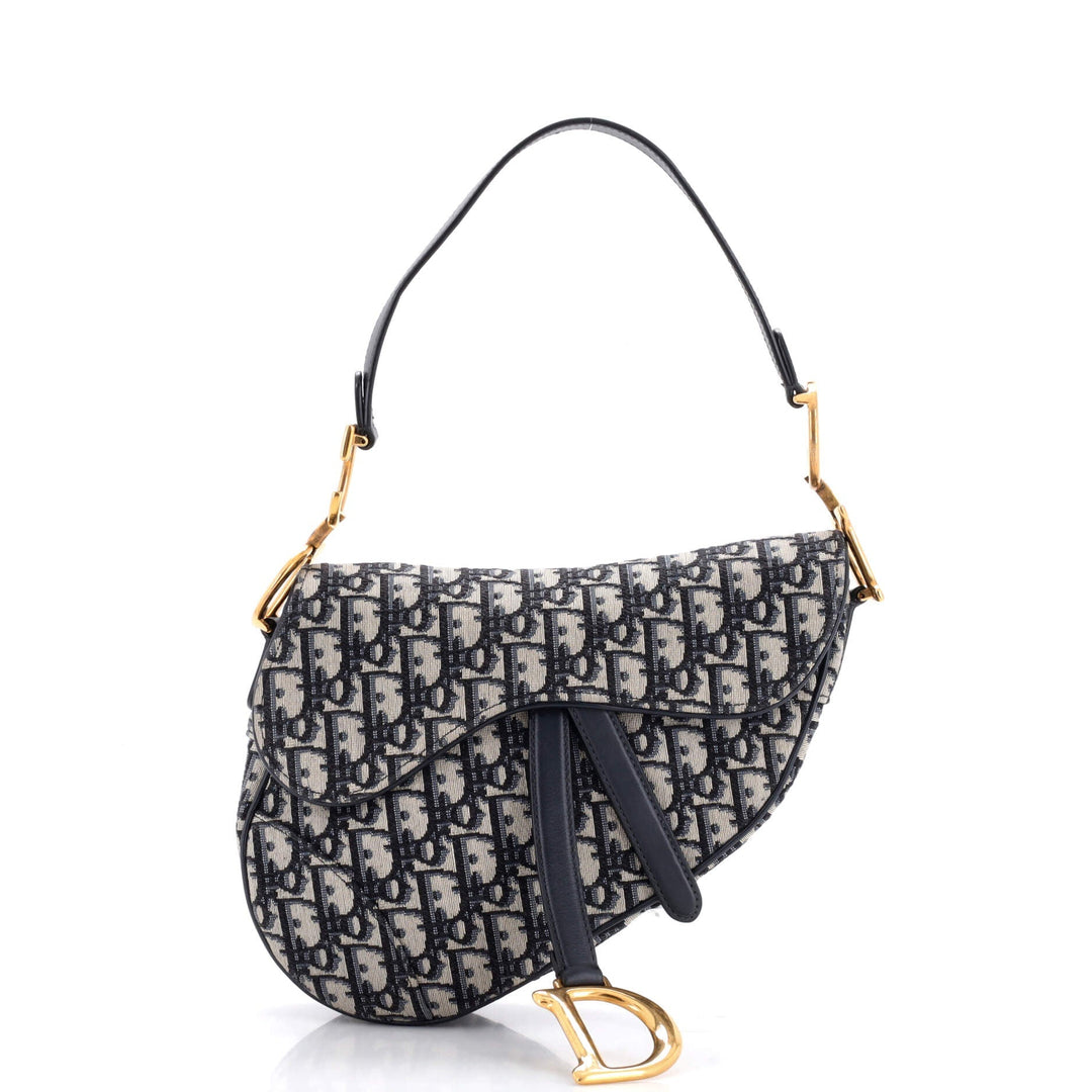Top quality Dior Saddle Handbag Oblique Canvas Medium