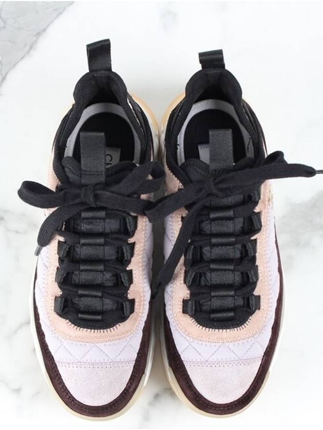 Mixed fiber CC logo sneakers 36 230 Chanel