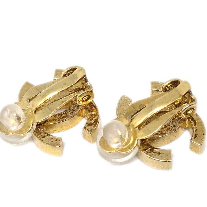 Top Quality Chanel CC Earrings Clip-On Gold 03P