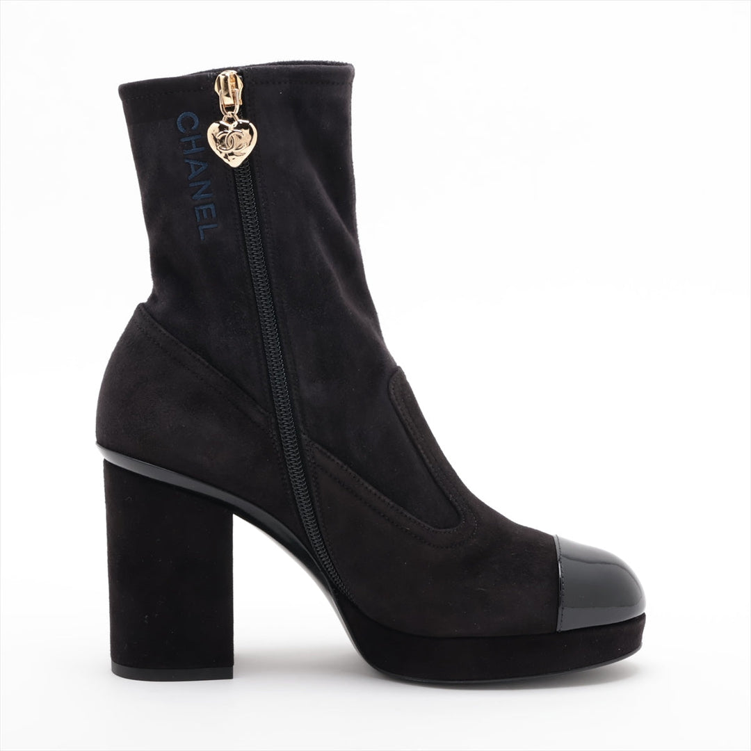 Top Quality Chanel Short Coco Boots 35.5 Ladies Black G45195