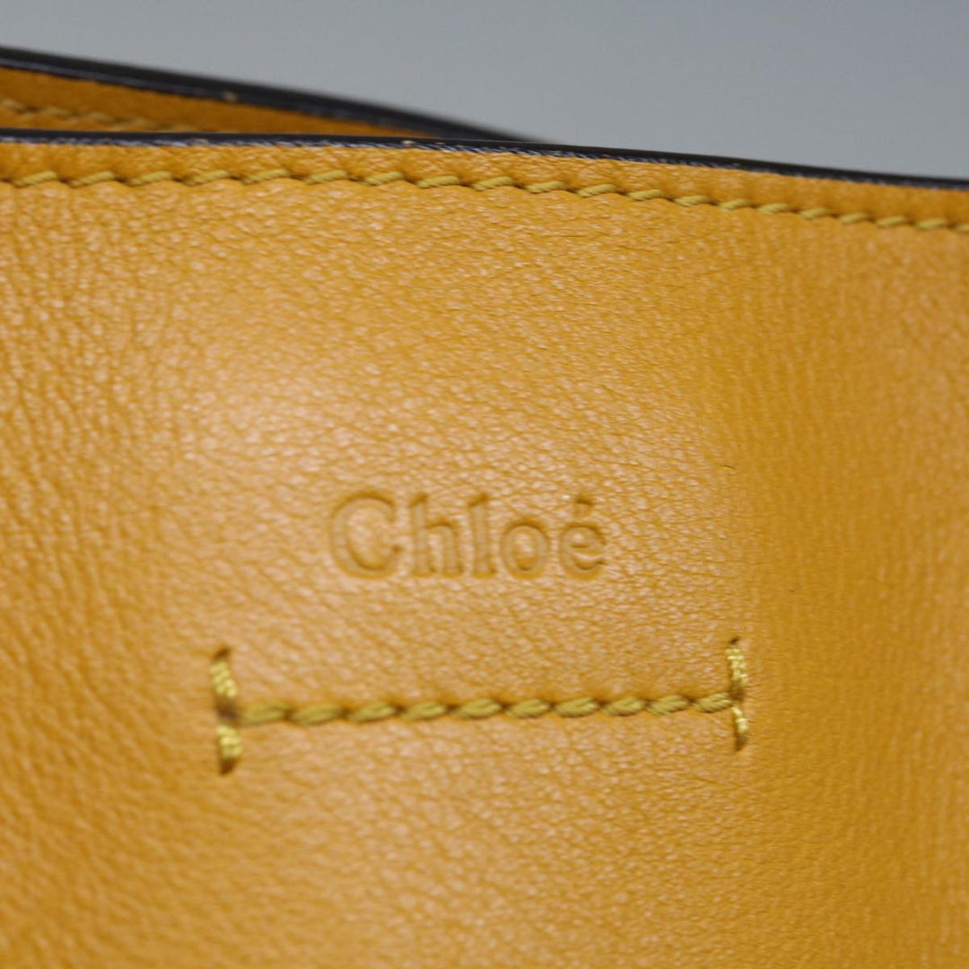 Chloe Tote Bag Leather Yellow 65259