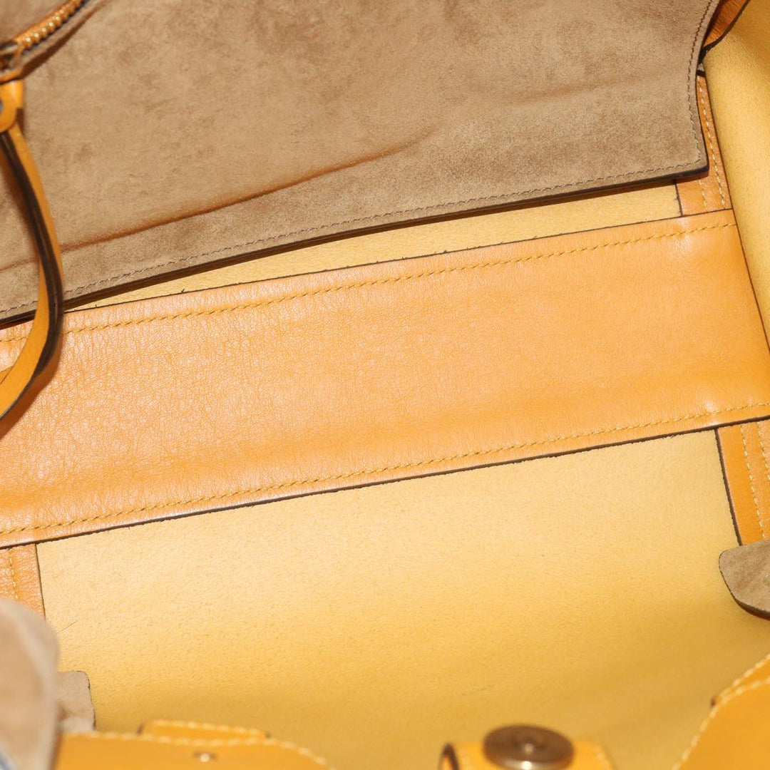 Chloe Tote Bag Leather Yellow 65259