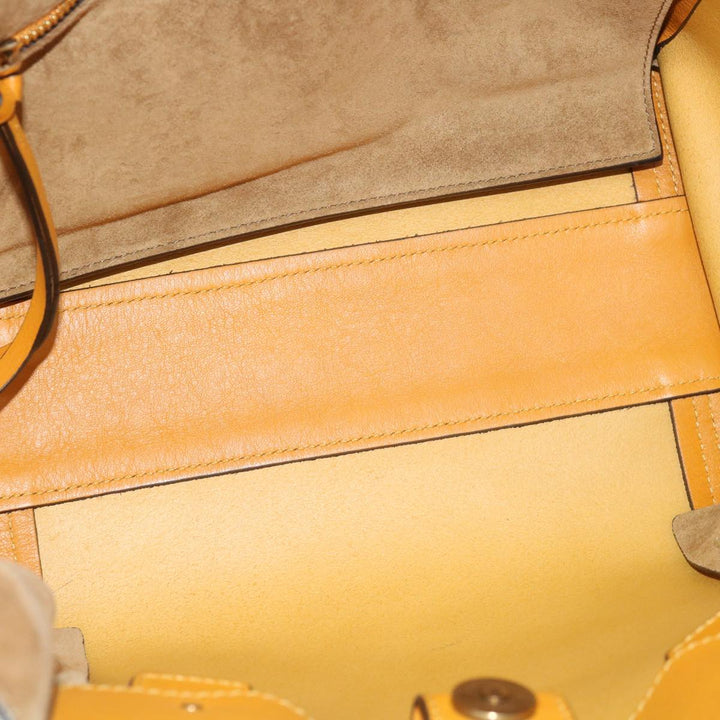Chloe Tote Bag Leather Yellow 65259