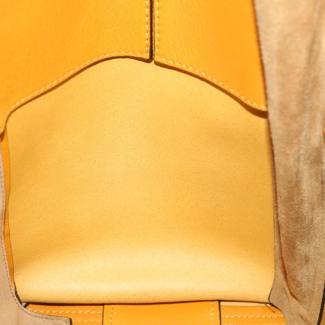 Chloe Tote Bag Leather Yellow 65259