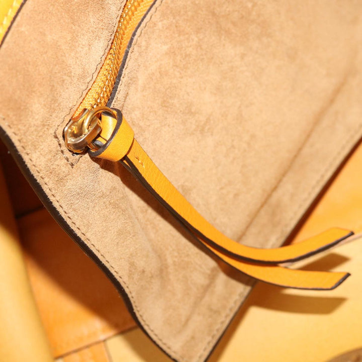 Chloe Tote Bag Leather Yellow 65259