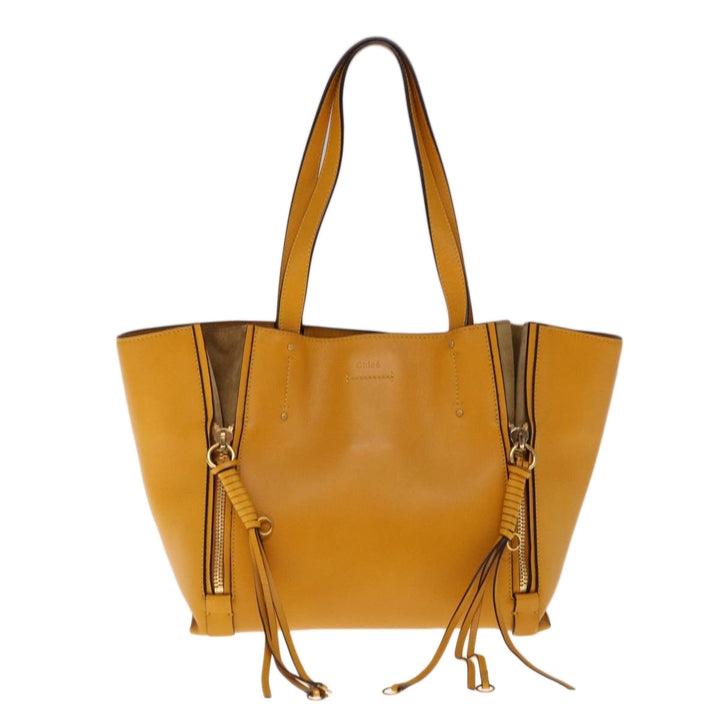 Chloe Tote Bag Leather Yellow 65259