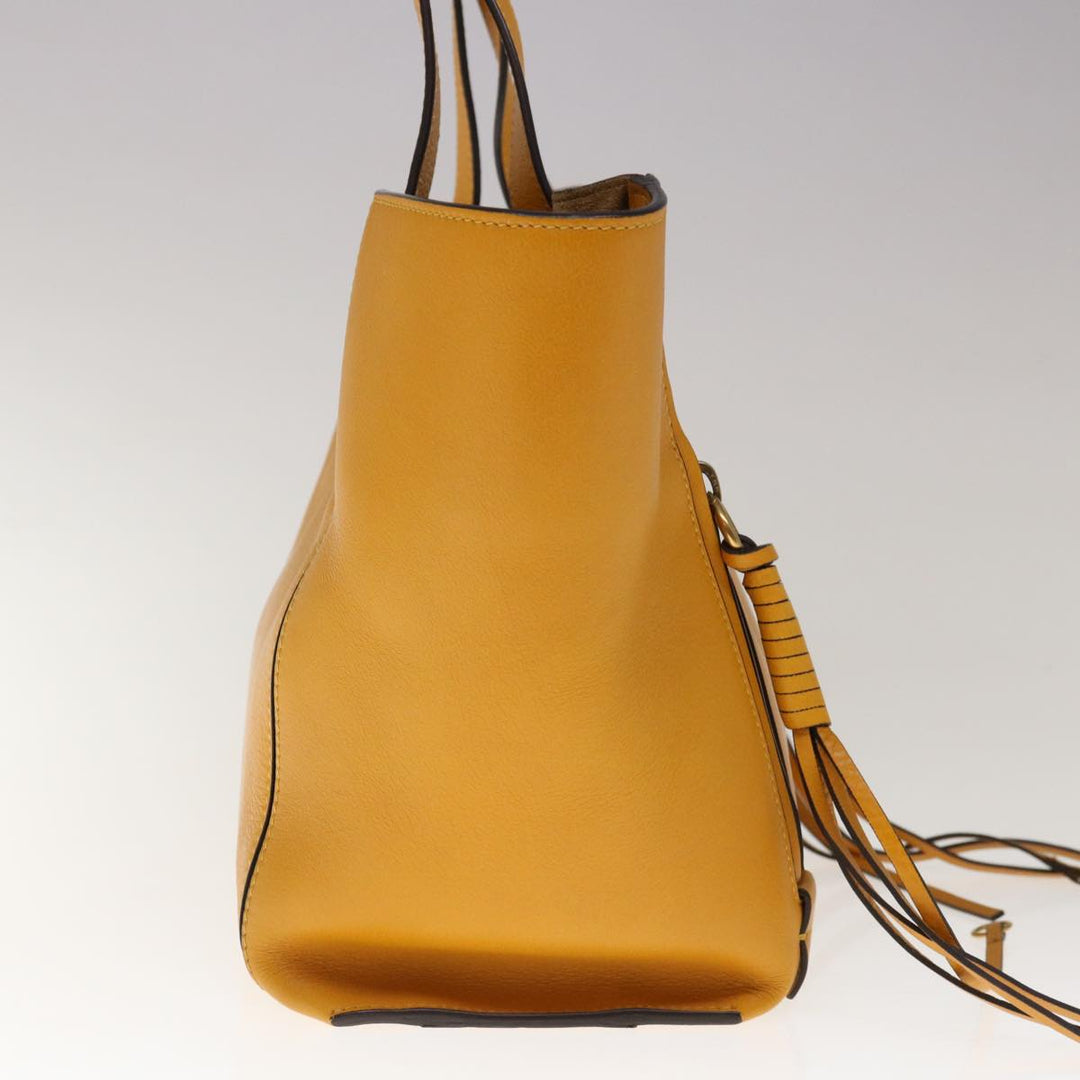 Chloe Tote Bag Leather Yellow 65259