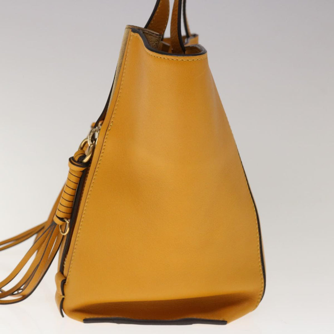 Chloe Tote Bag Leather Yellow 65259