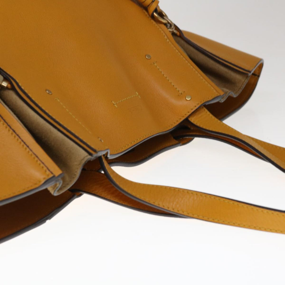 Chloe Tote Bag Leather Yellow 65259