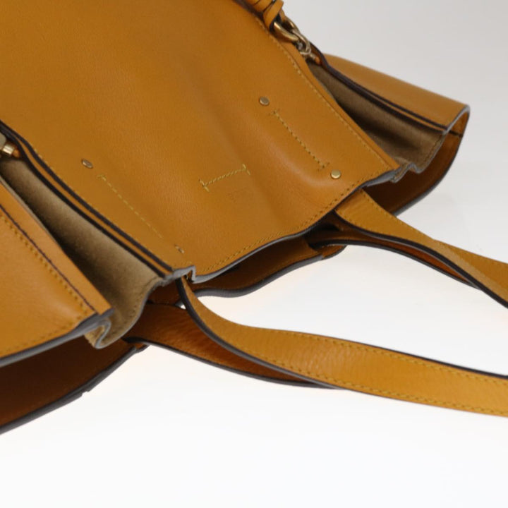 Chloe Tote Bag Leather Yellow 65259