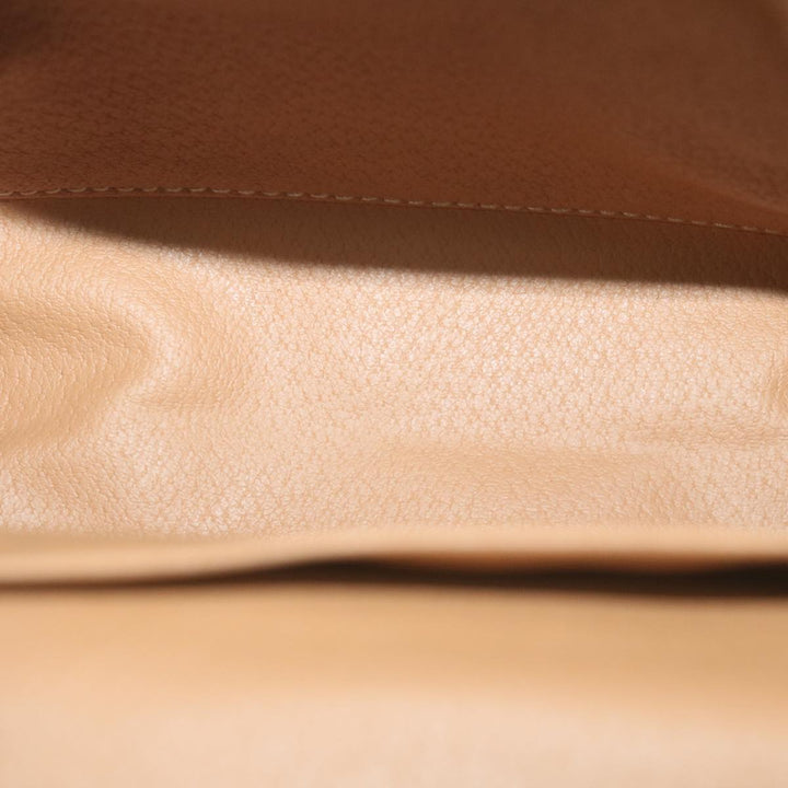 Celine Macadam Canvas Pouch PVC Leather Brown  65262