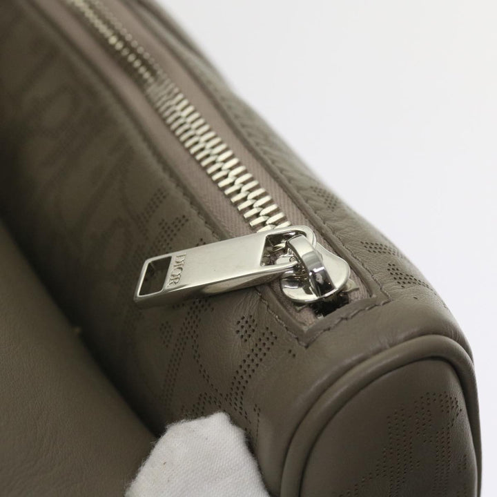 CHRISTIAN Top quality Dior Saddle bag Oblique Trotter Canvas Shoulder Bag Gray Auth 65327A