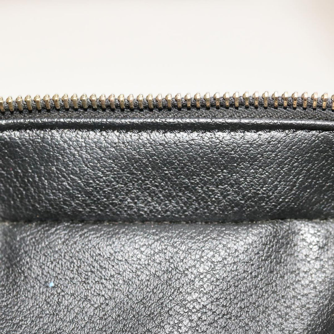 Celine Macadam Canvas Vany Cosmetic Pouch PVC Leather Black  65328A